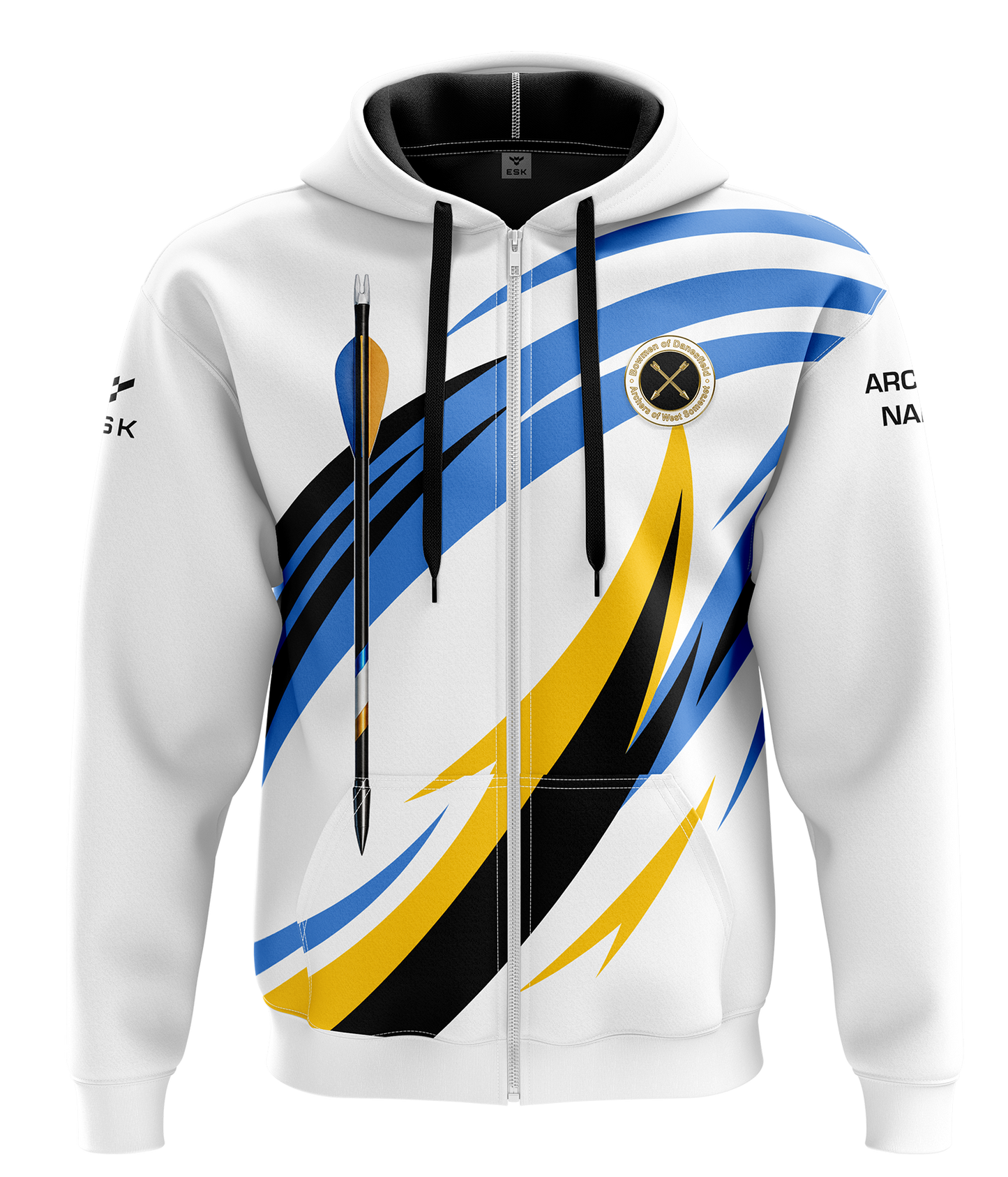 Bowmen of Danesfield White Zip Hoodie