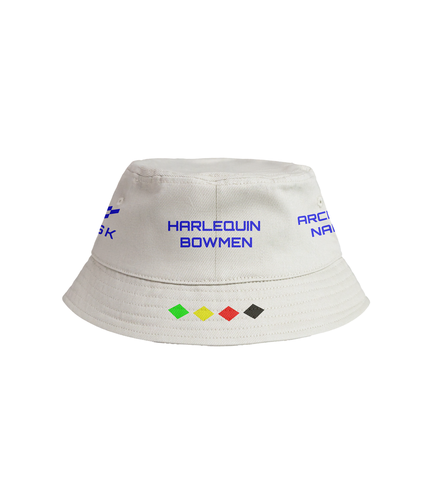 Harlequin Bowmen White Bucket Hat