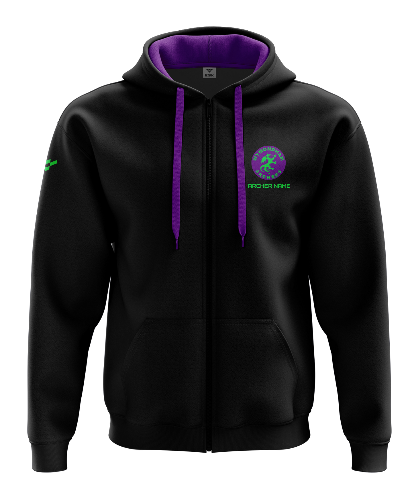 Wymondham Archers Cotton Zip Hoodie