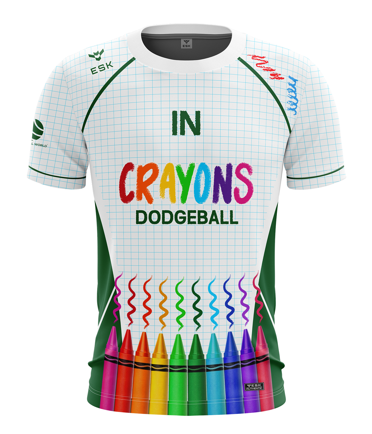 Crayons Dodgeball Coach Shirt