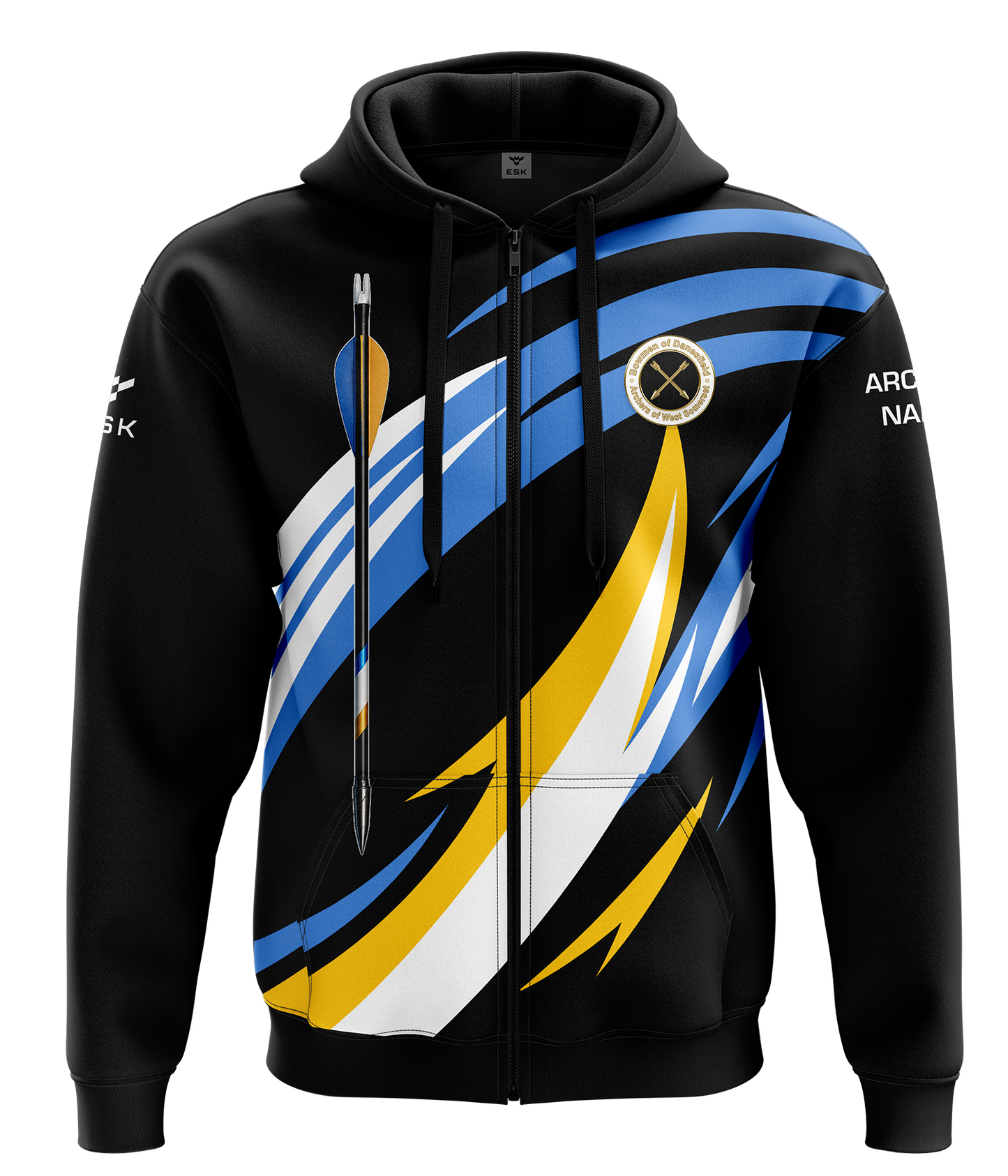 Bowmen of Danesfield Black Zip Hoodie