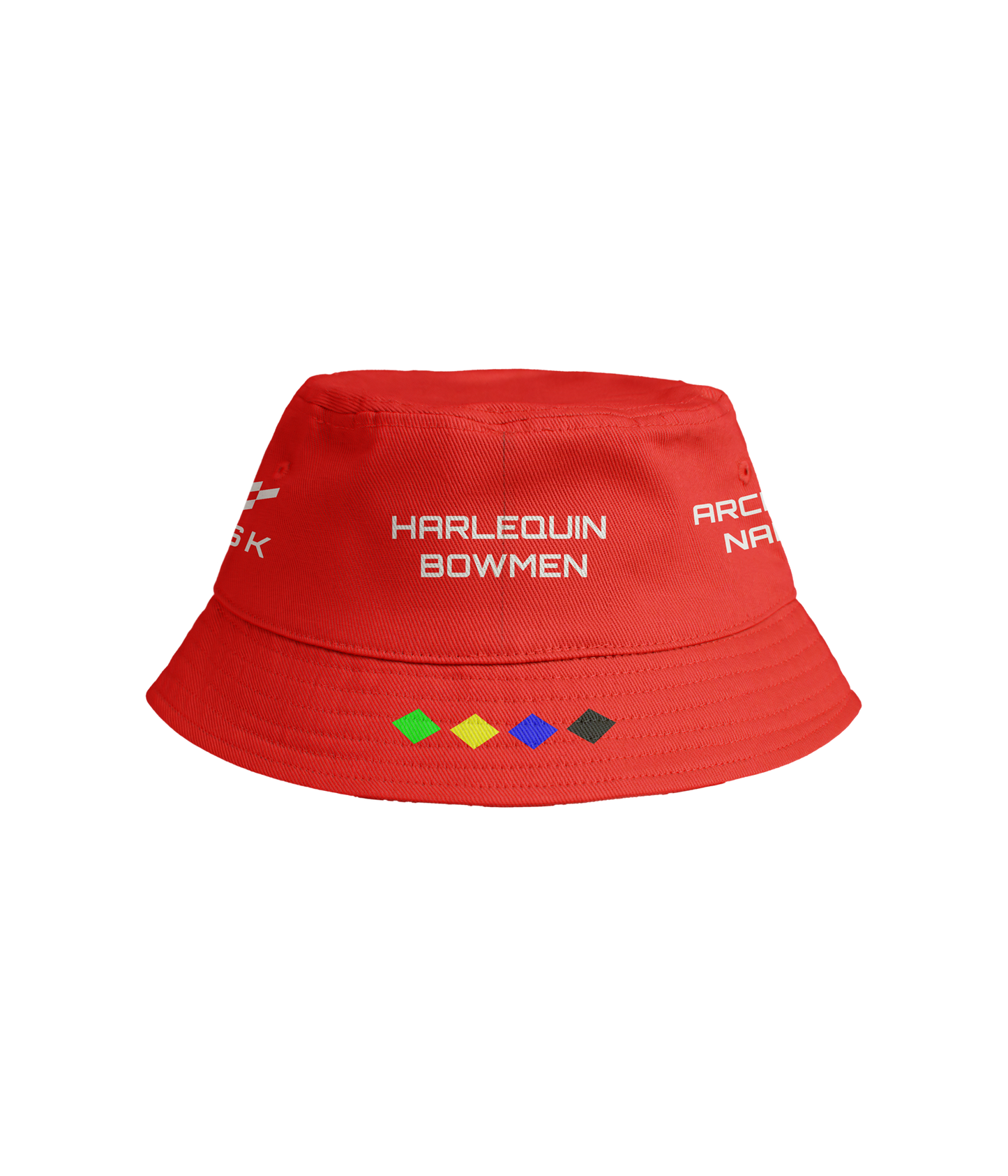 Harlequin Bowmen Red Bucket Hat