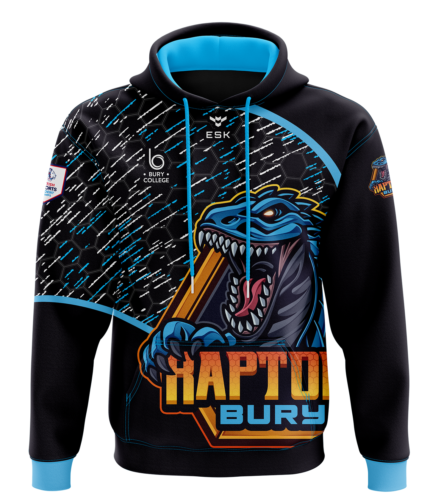 Bury Raptors Blue Esports Zip Hoodie