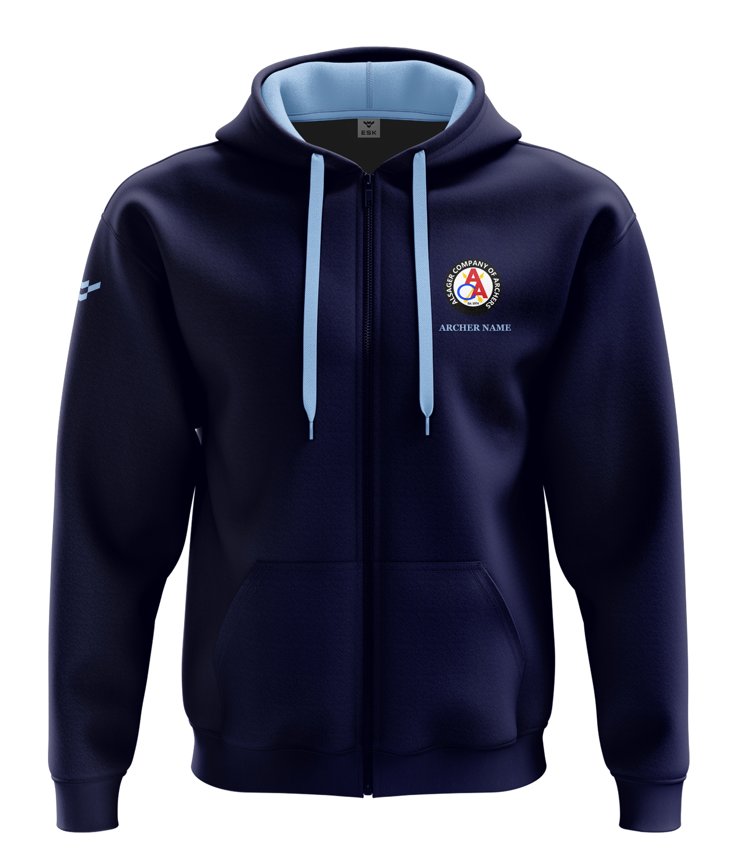 Alsager Company of Archers Cotton Zip Hoodie