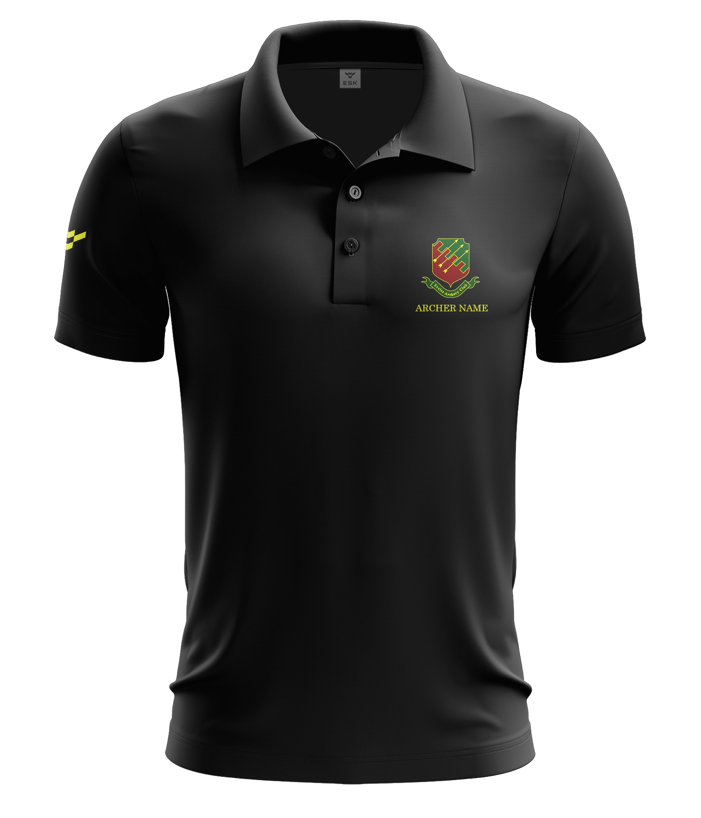 Eccles Archery Club Black Polo