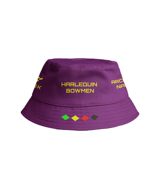 Harlequin Bowmen Purple Bucket Hat