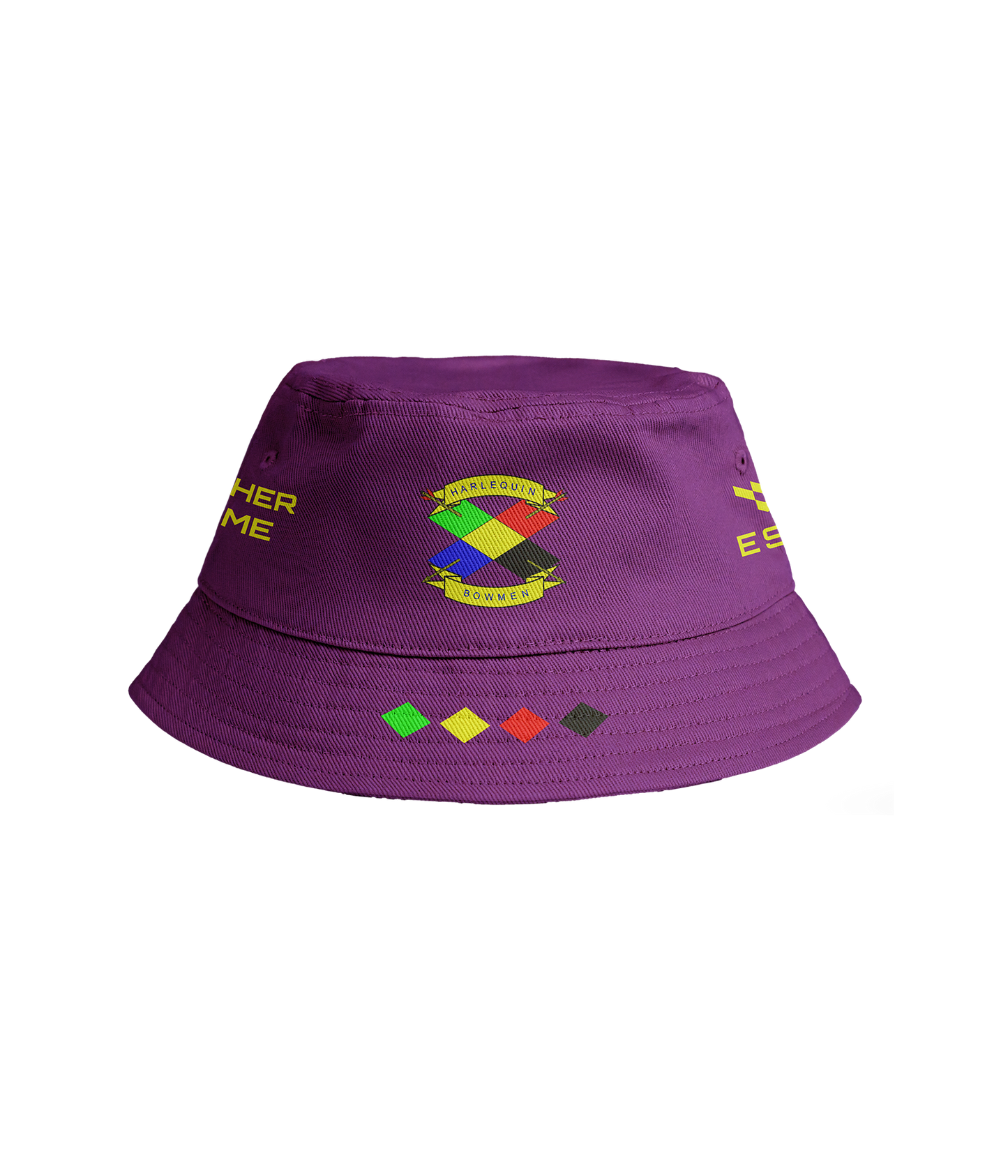 Harlequin Bowmen Purple Bucket Hat