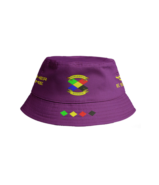 Harlequin Bowmen Purple Bucket Hat
