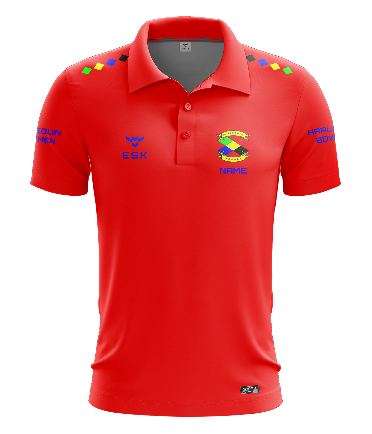 Harlequin Bowmen Coaching Red Polo