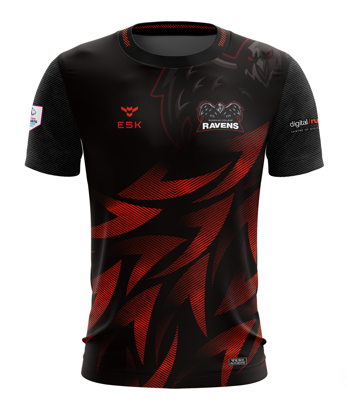 Runshaw Ravens Black Esports Jersey
